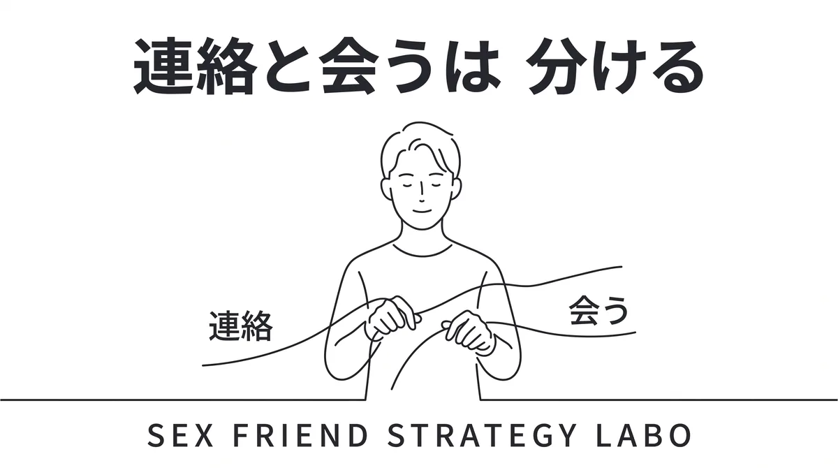 連絡の頻度と会う頻度を別の軸として管理することを表すイラスト