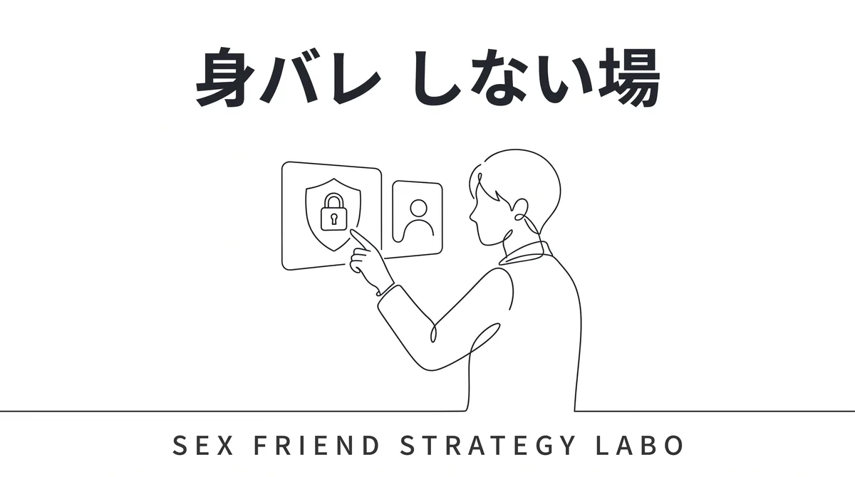 既婚者向けの身バレ対策された出会いの場を選ぶことを表すイラスト