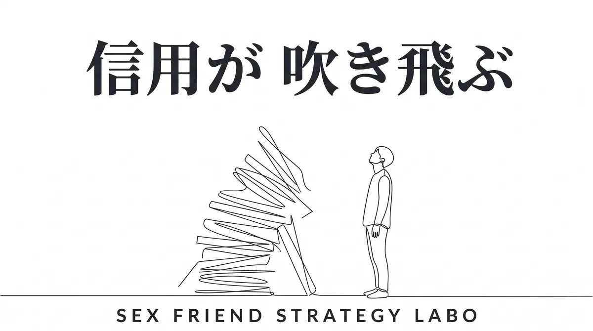 職場や信用や人間関係が崩壊する社会的リスクを表すイラスト