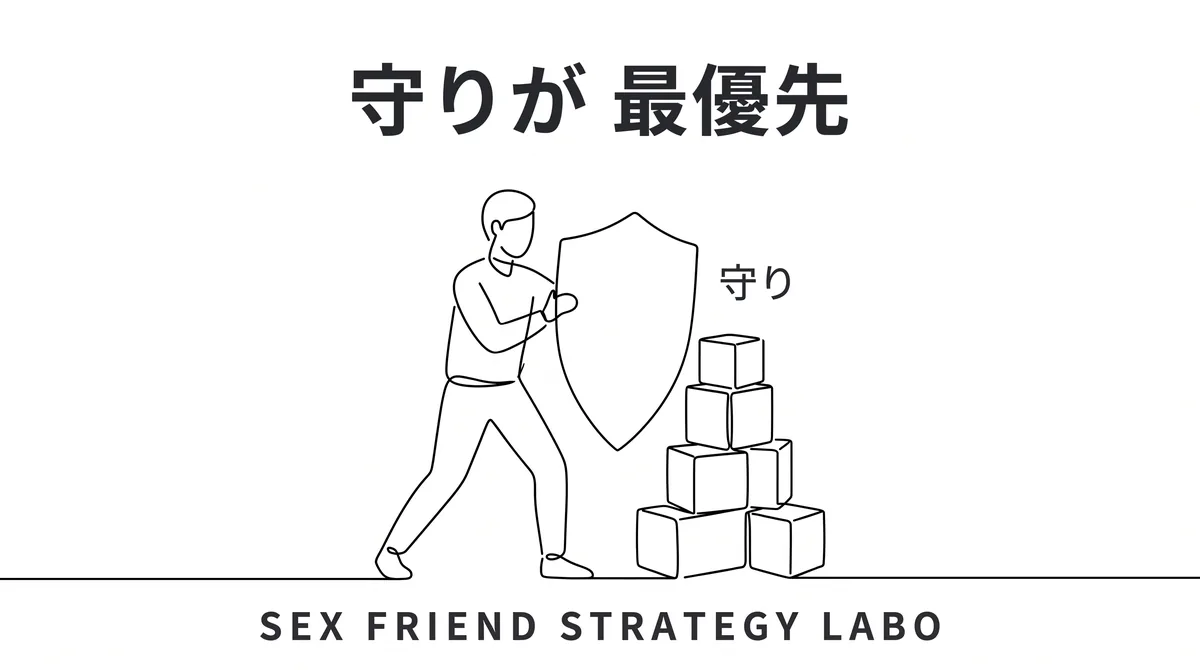 積み上げた期待値を守ることが最優先だと表すイラスト