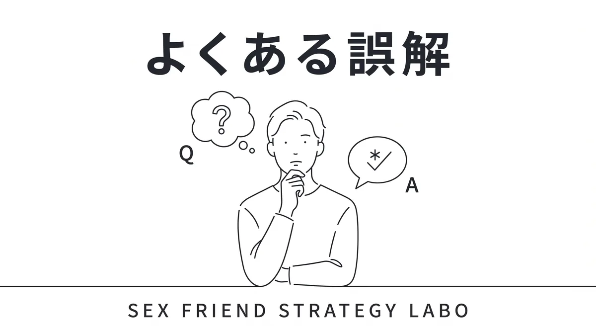 狙い目の見極めに関するよくある誤解と回答を表すイラスト