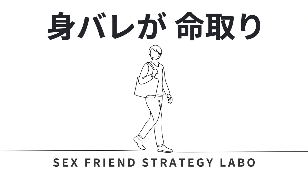 職場への身バレを立地と痕跡管理で防ぐ守りを表すイラスト