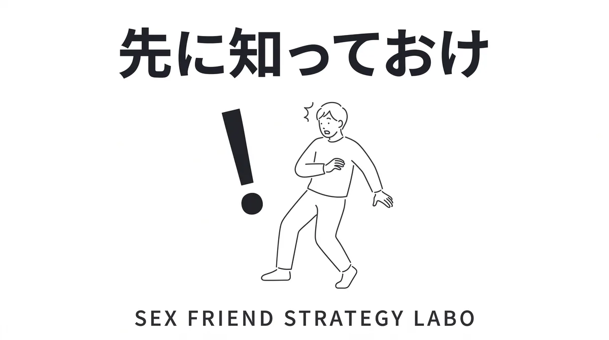セフレ作りを始める前に守るべき注意点を表すイラスト