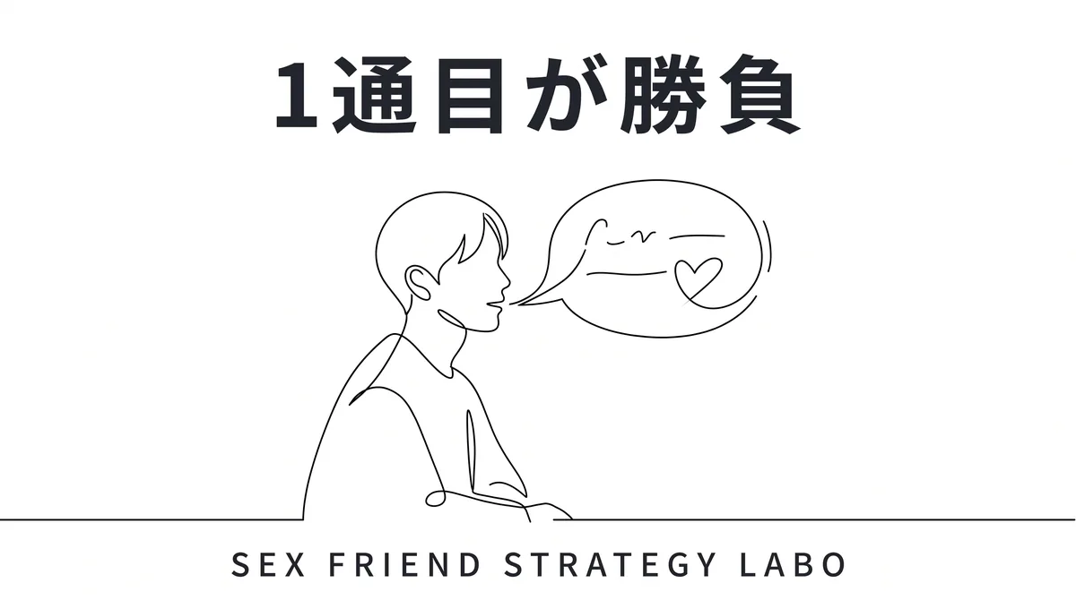 返したくなる刺さる1通目の型を表すイラスト