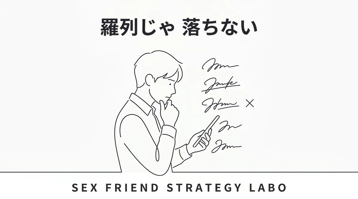 サインの羅列を覚えても落とせない理由を表すイラスト