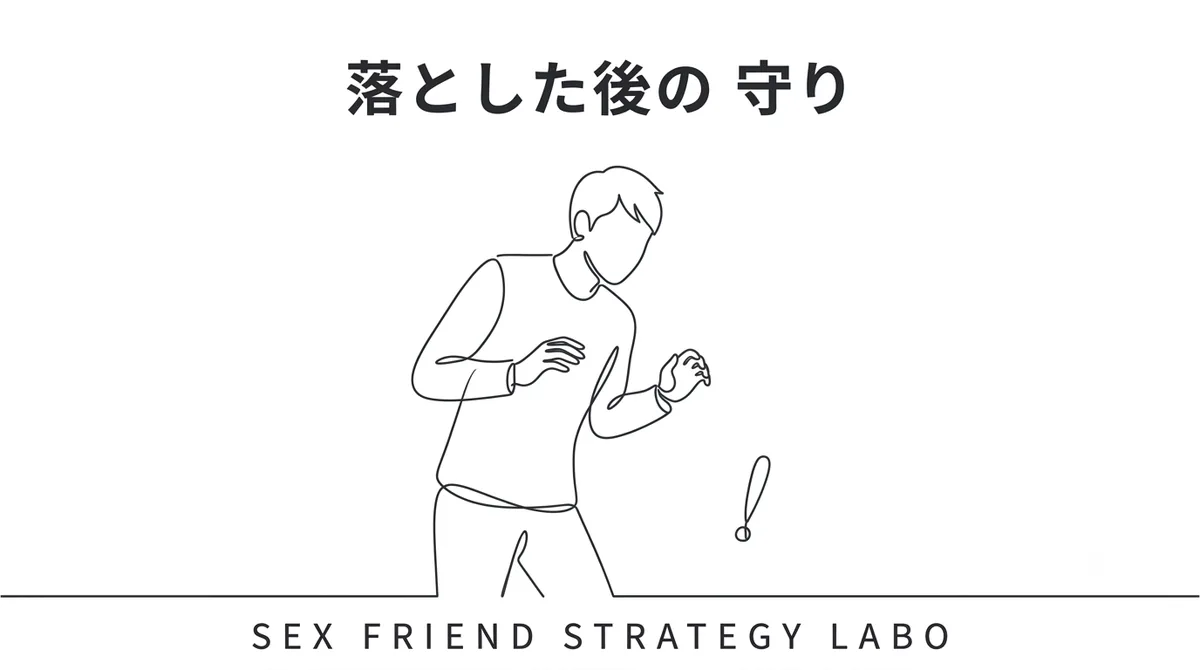 落とした後に事故で台無しにしないための守りを表すイラスト